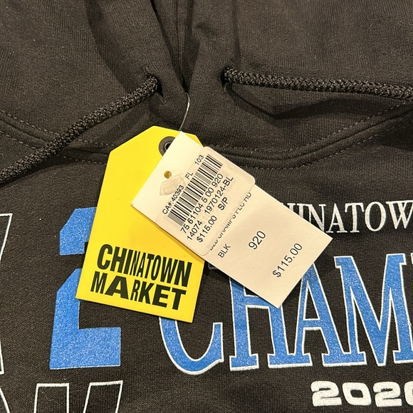 Chinatown Market Championship Rings 2021 Back to Back Black Hoodie Size S BNWT - Picture 2 of 5